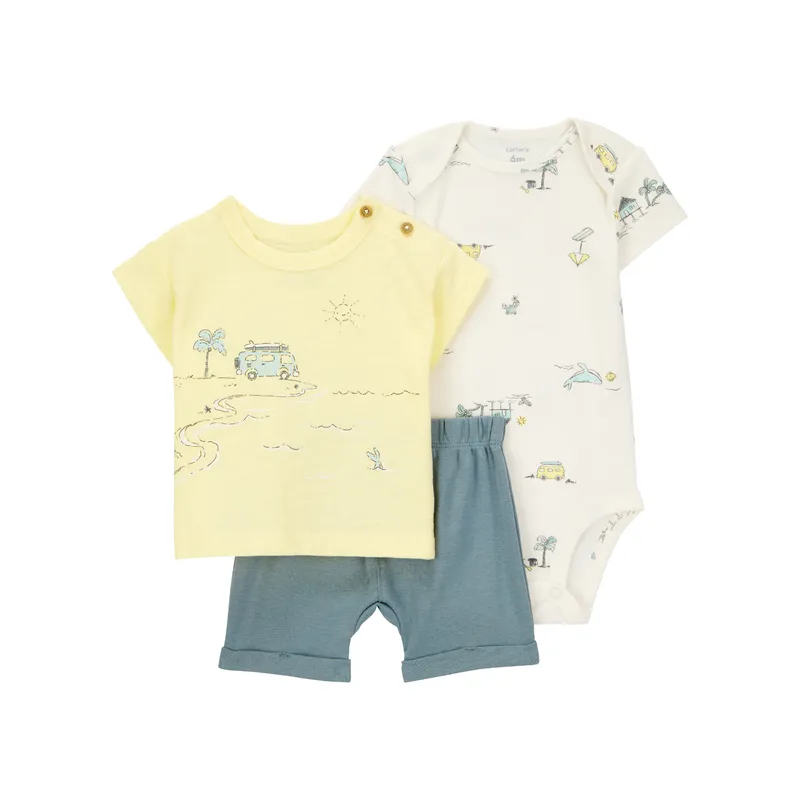 CARTER'S - Conjunto Bebé Niño 3 Piezas Algodón Carters