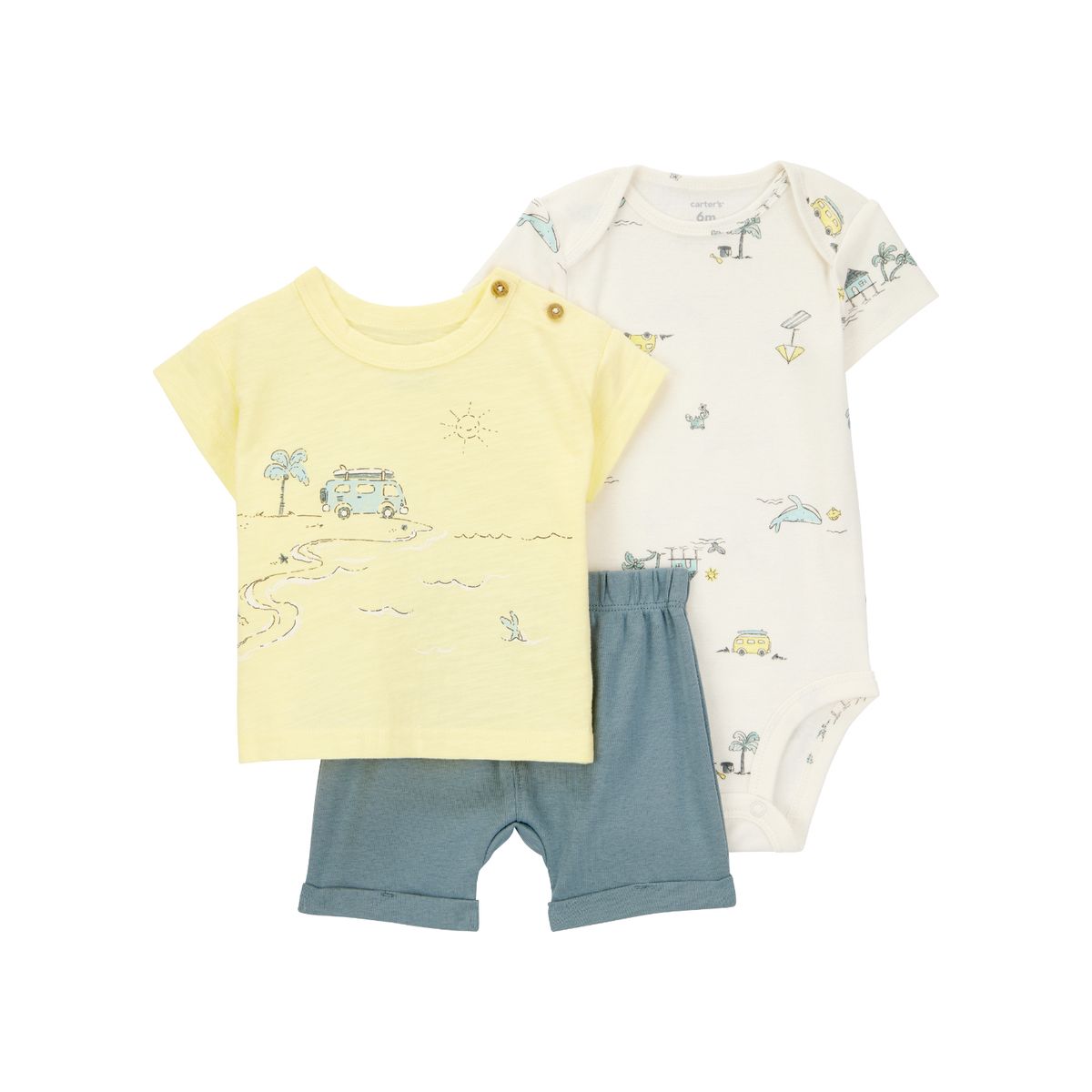 CARTER'S - Conjunto Bebé Niño 3 Piezas Algodón Carters