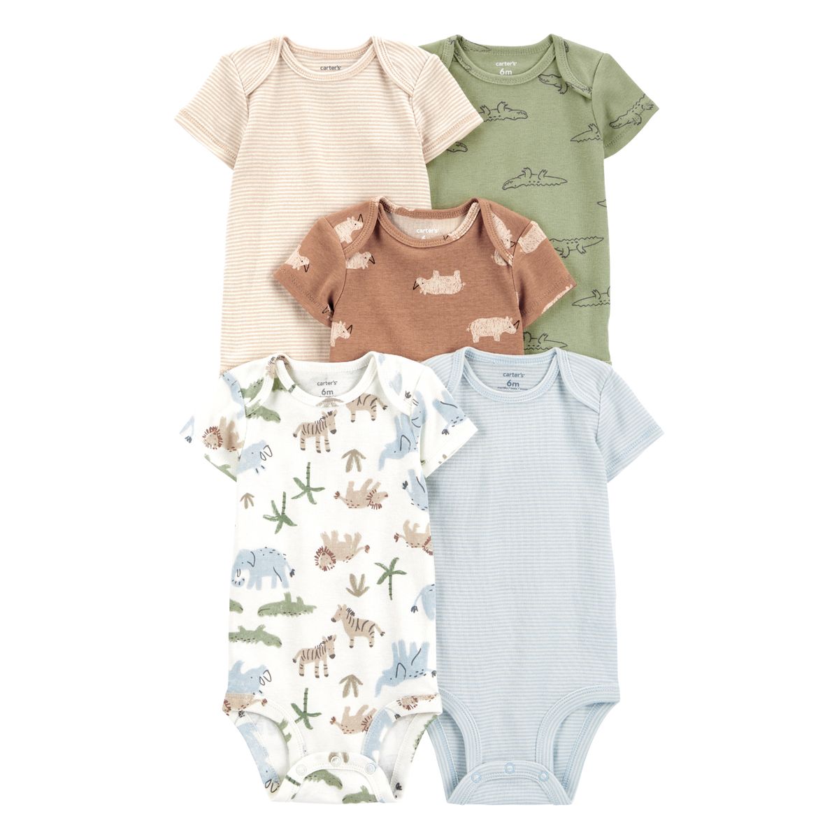 CARTER'S - Body Bebé Niño Pack X5 Carters