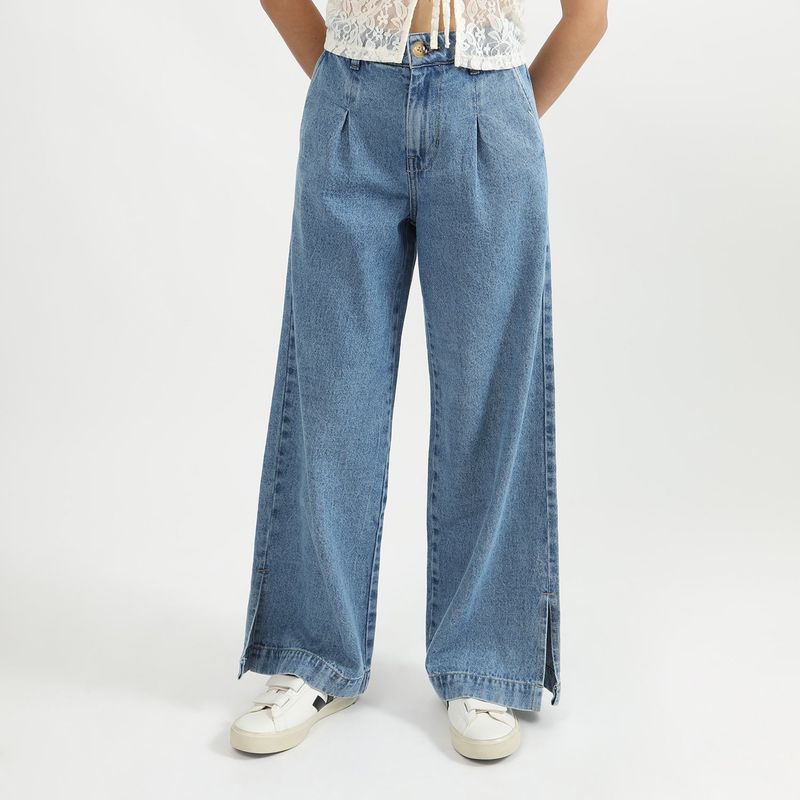 SYBILLA - Jean Wide 100% Algodón Mujer Sybilla