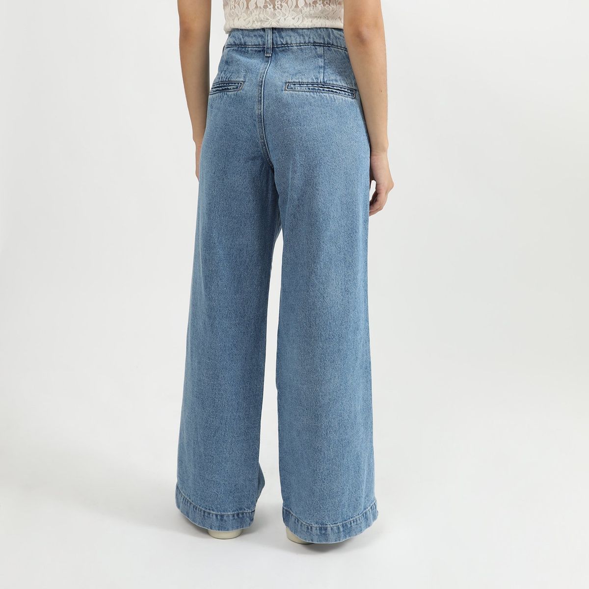 SYBILLA - Jean Wide 100% Algodón Mujer Sybilla