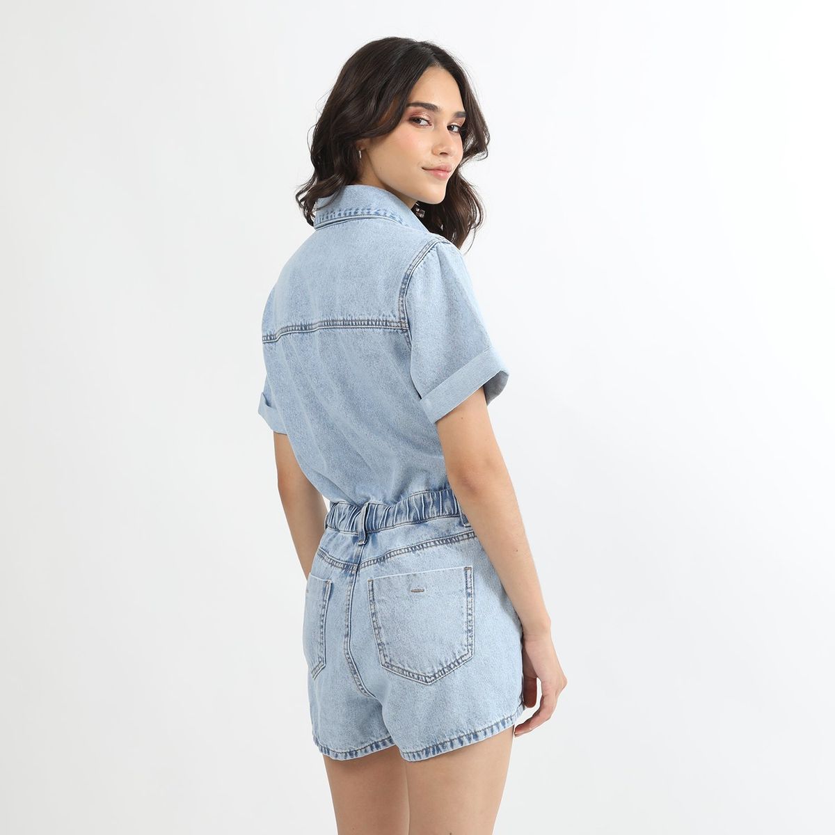 SYBILLA - Enterizo Corto 100% Algodón Mujer Sybilla