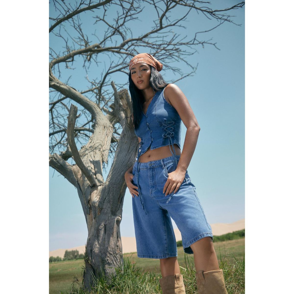 SYBILLA - Bermuda 100% Algodón Mujer Sybilla