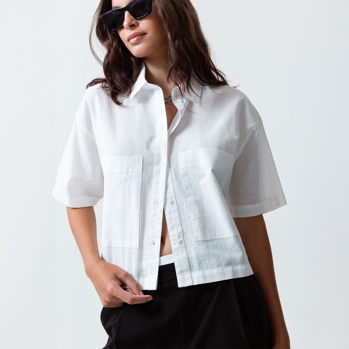 NAF NAF - Blusa Manga Corta Algodón Mujer Naf Naf