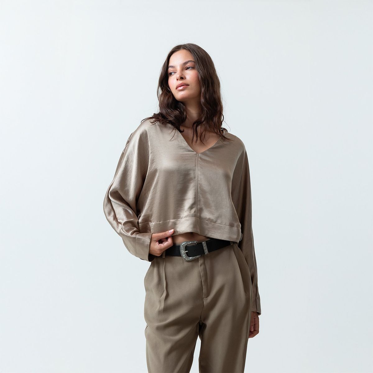 NAF NAF - Blusa Manga Larga Casual Mujer Naf Naf