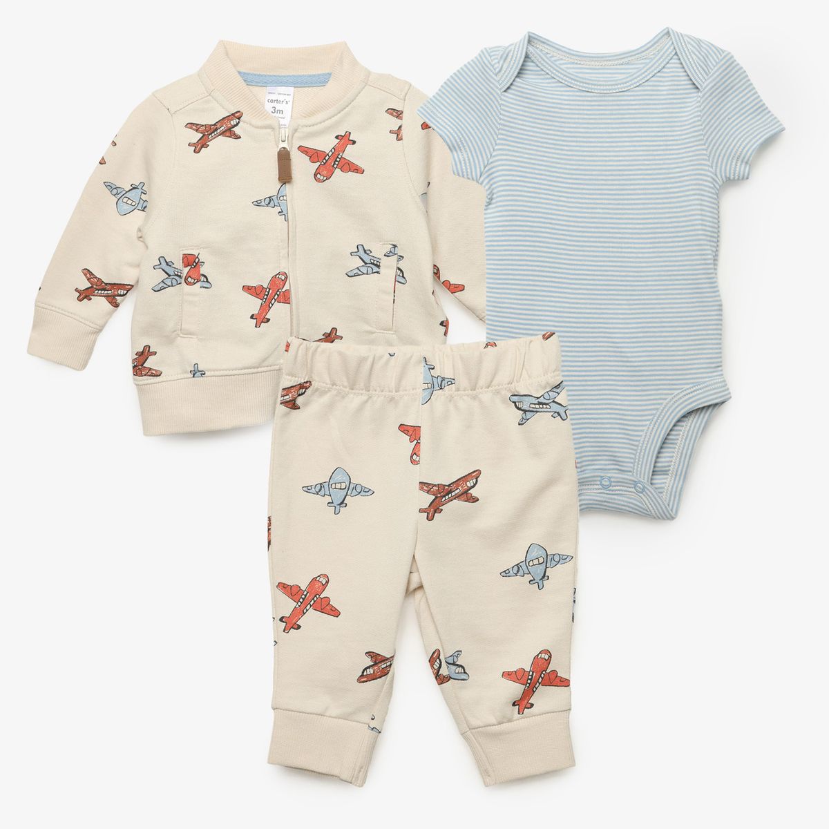 CARTER'S - Conjunto Bebé Niño 3 Piezas Algodón Carters