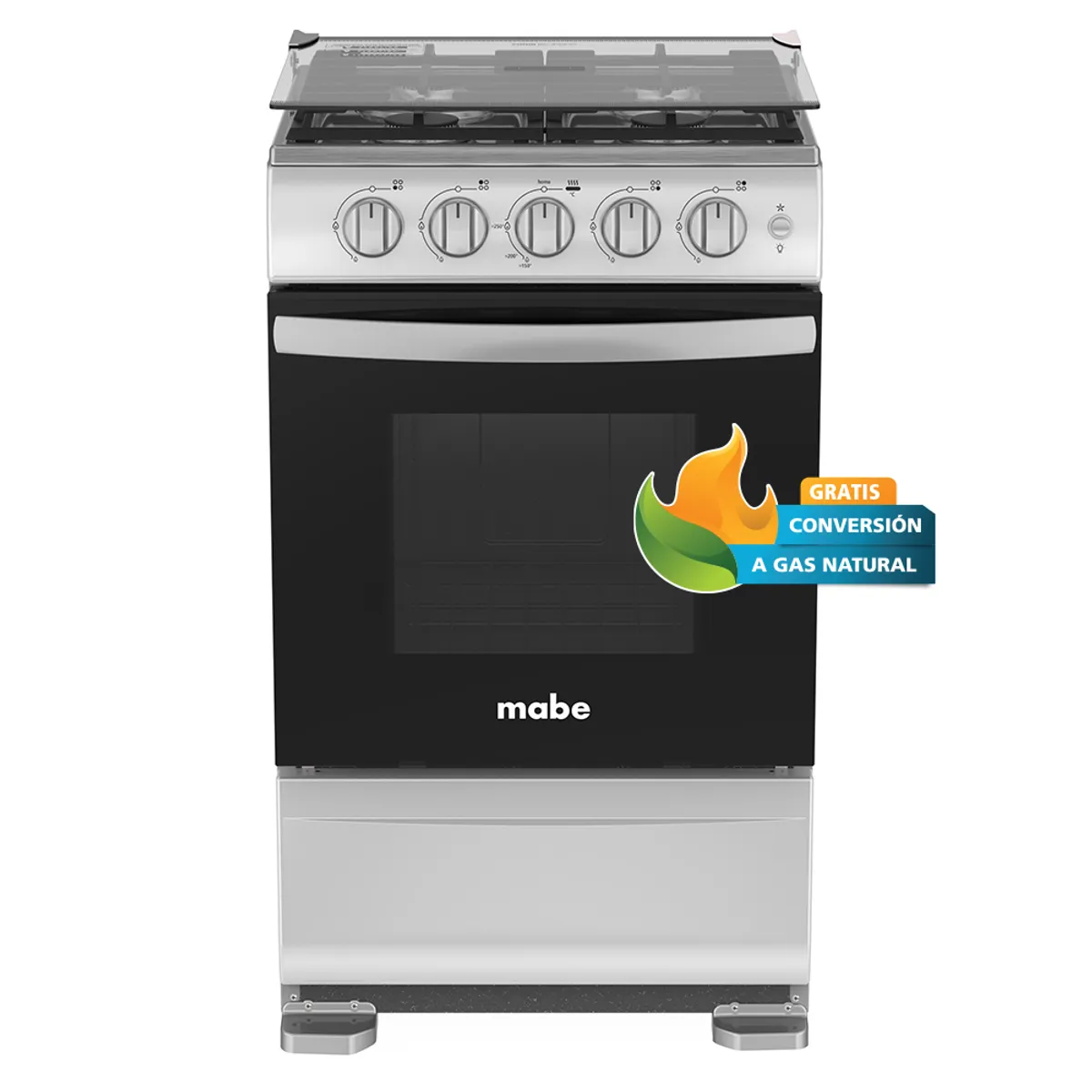 MABE - Cocina a Gas 4 Hornillas 52Cm Grafito EMP5120GP2
