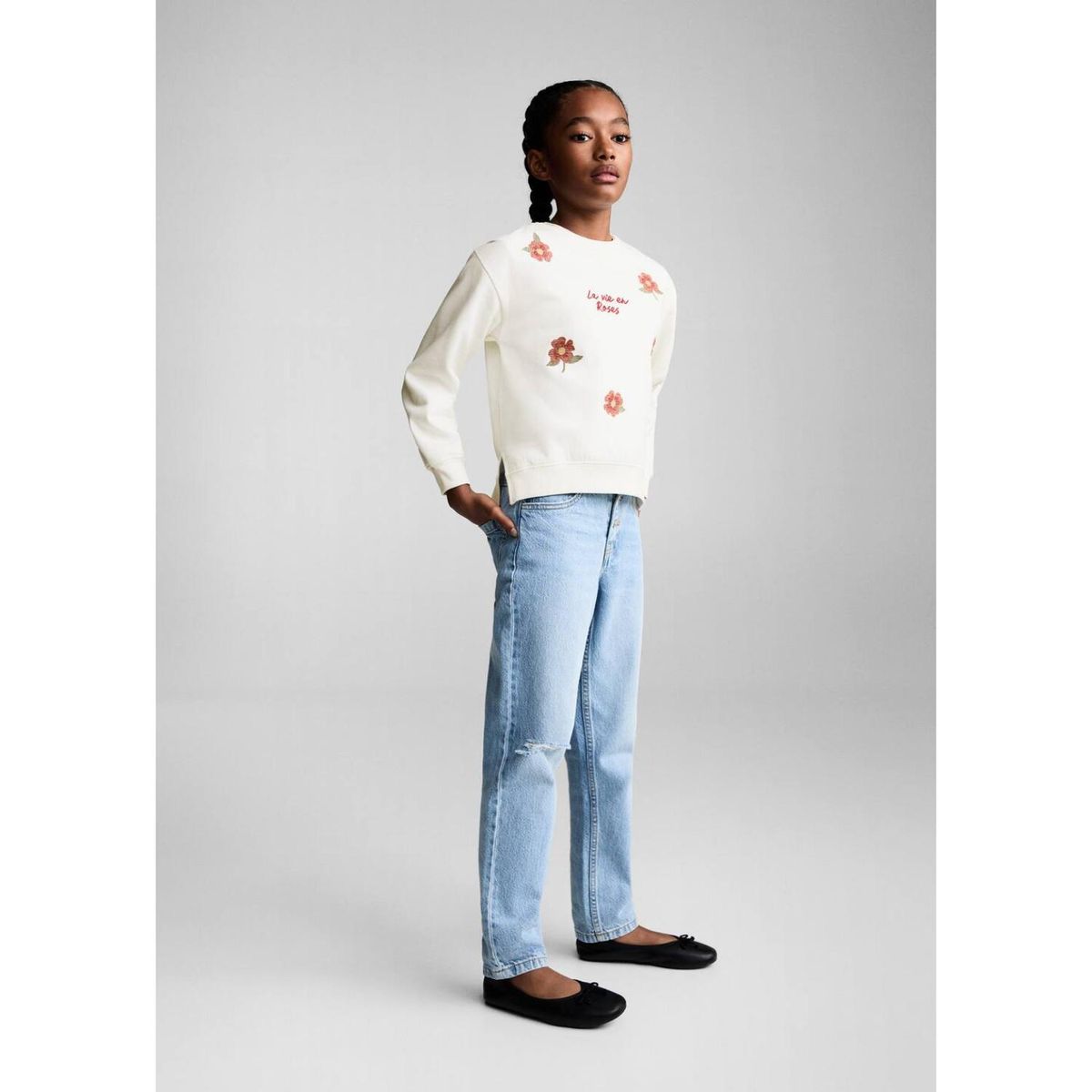 MANGO KIDS - Polera Niña Algodón Mango Kids