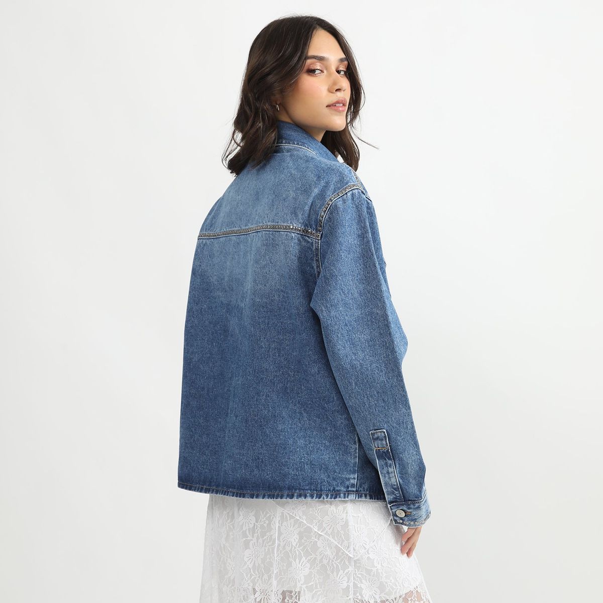 SYBILLA - Casaca Jean 100% Algodón Mujer Sybilla