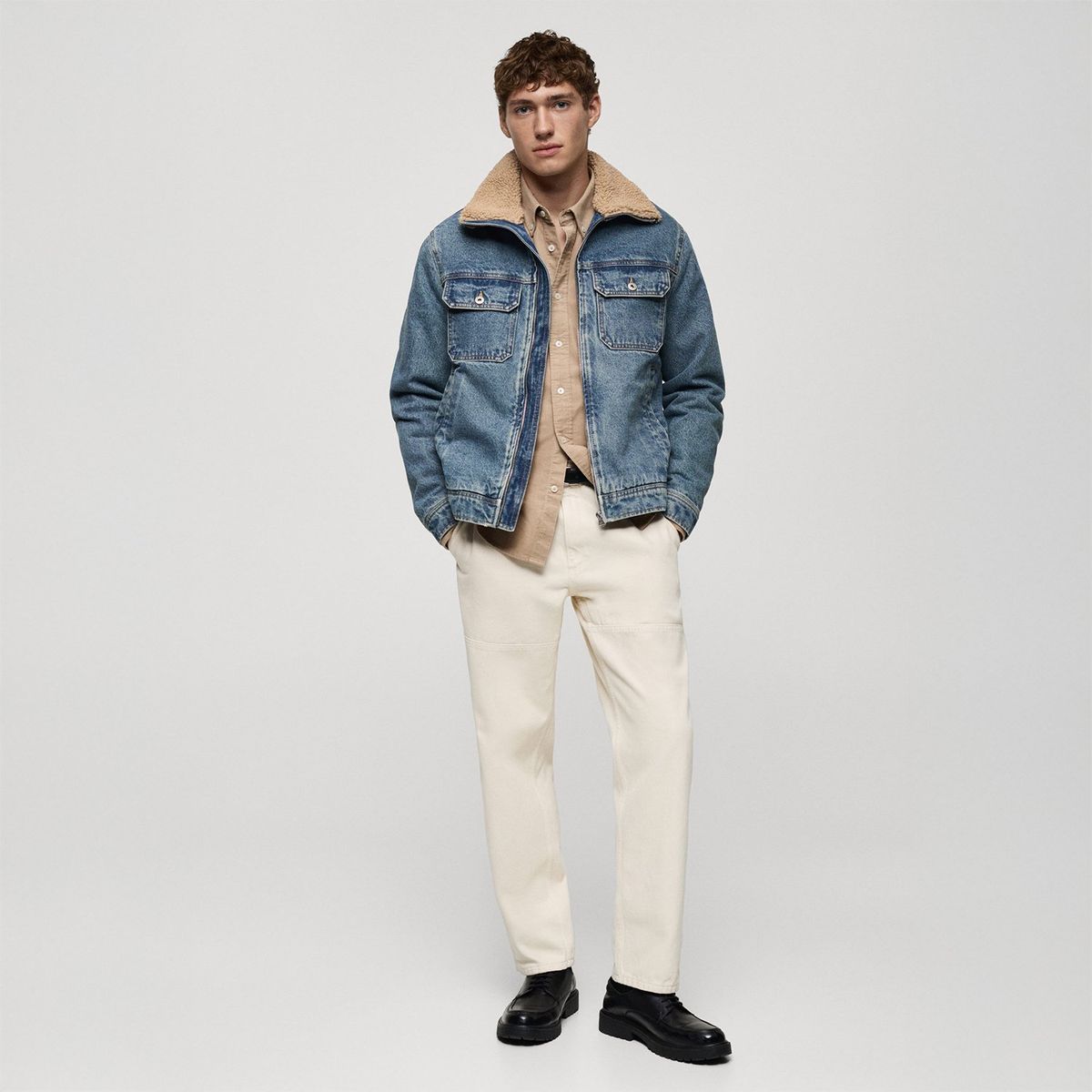 MANGO - Casaca 100% Algodón Hombre Mango 