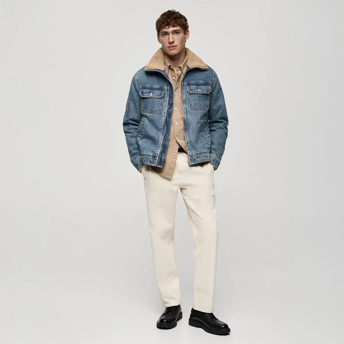 MANGO - Casaca 100% Algodón Hombre Mango 