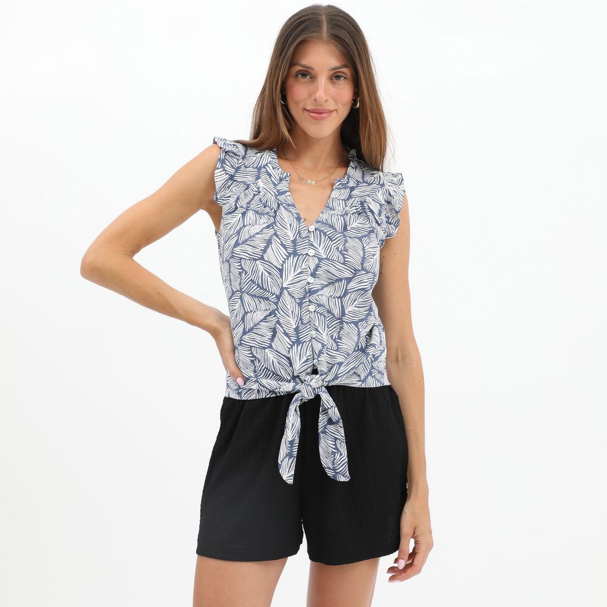 UNIVERSITY CLUB - Blusa Manga Corta Casual Mujer University Club