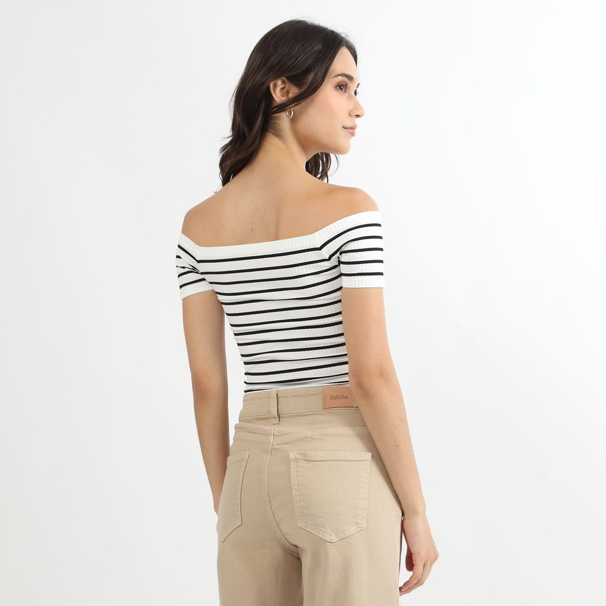 SYBILLA - Polo Manga Corta Casual Mujer Sybilla