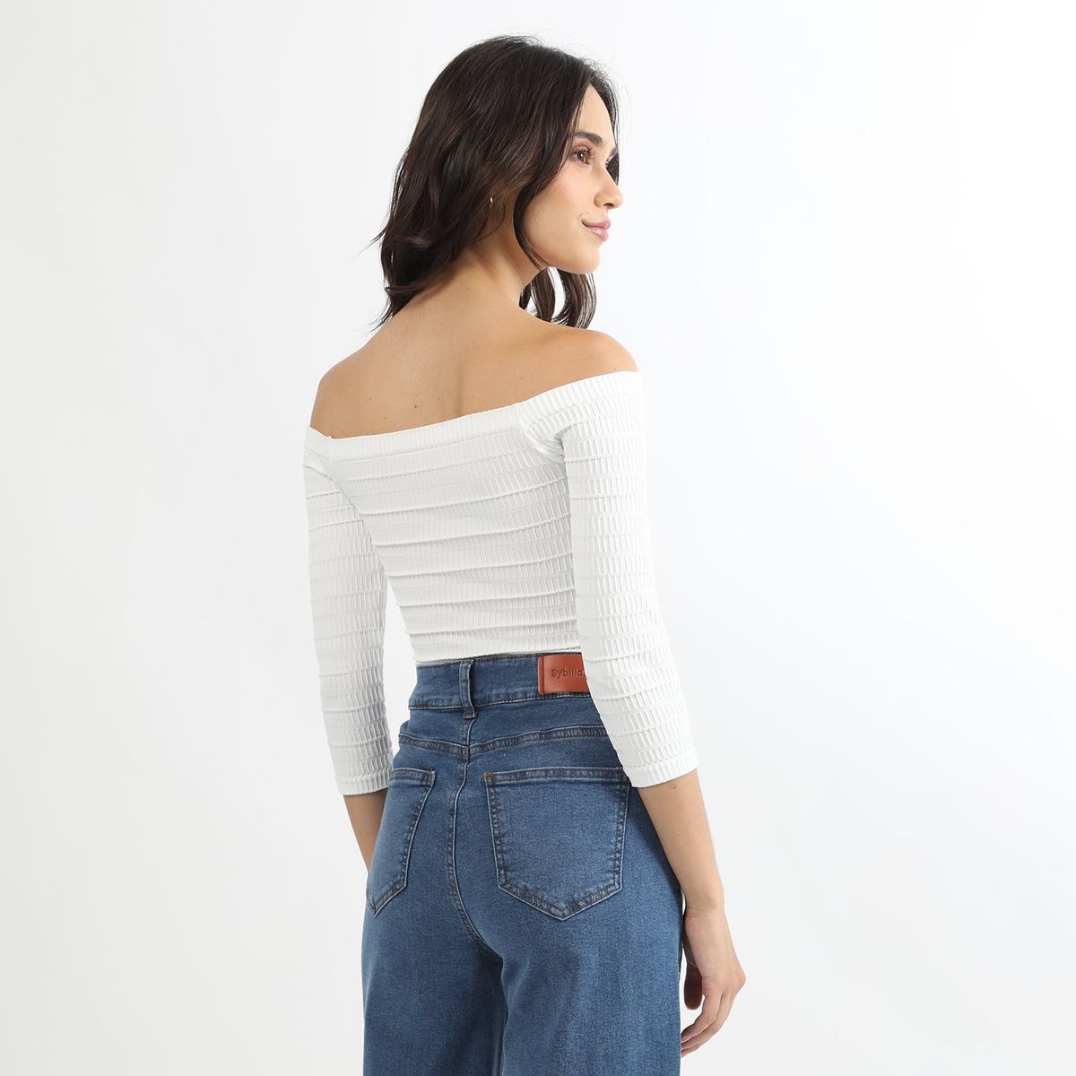 SYBILLA - Polo Manga Larga Casual Mujer Sybilla