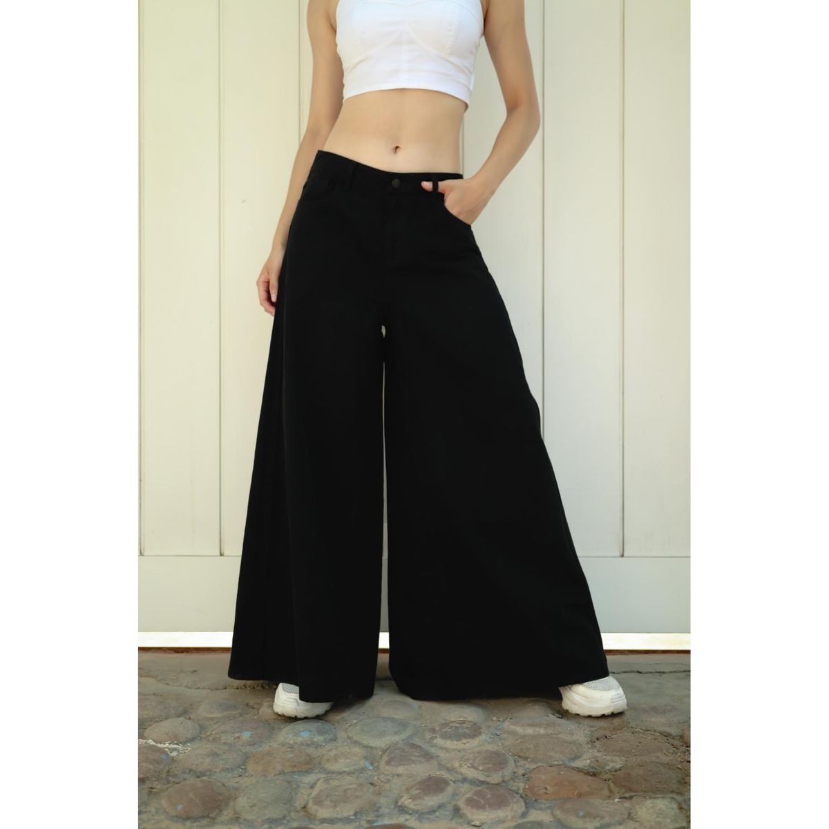 KANSAS - Jean Mega Wide 100% Algodón Mujer Kansas