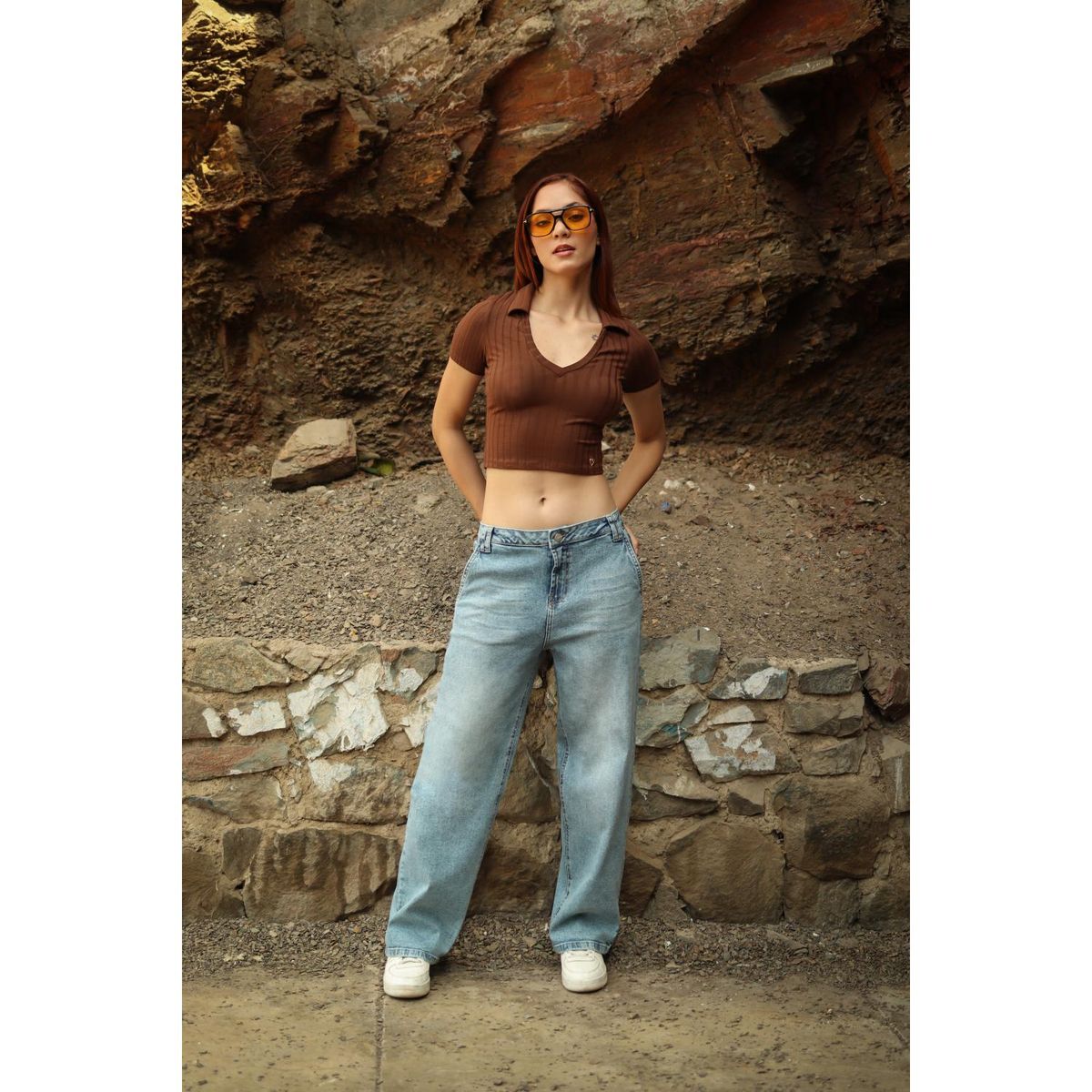 KANSAS - Jean Baggy Algodón Mujer Kansas