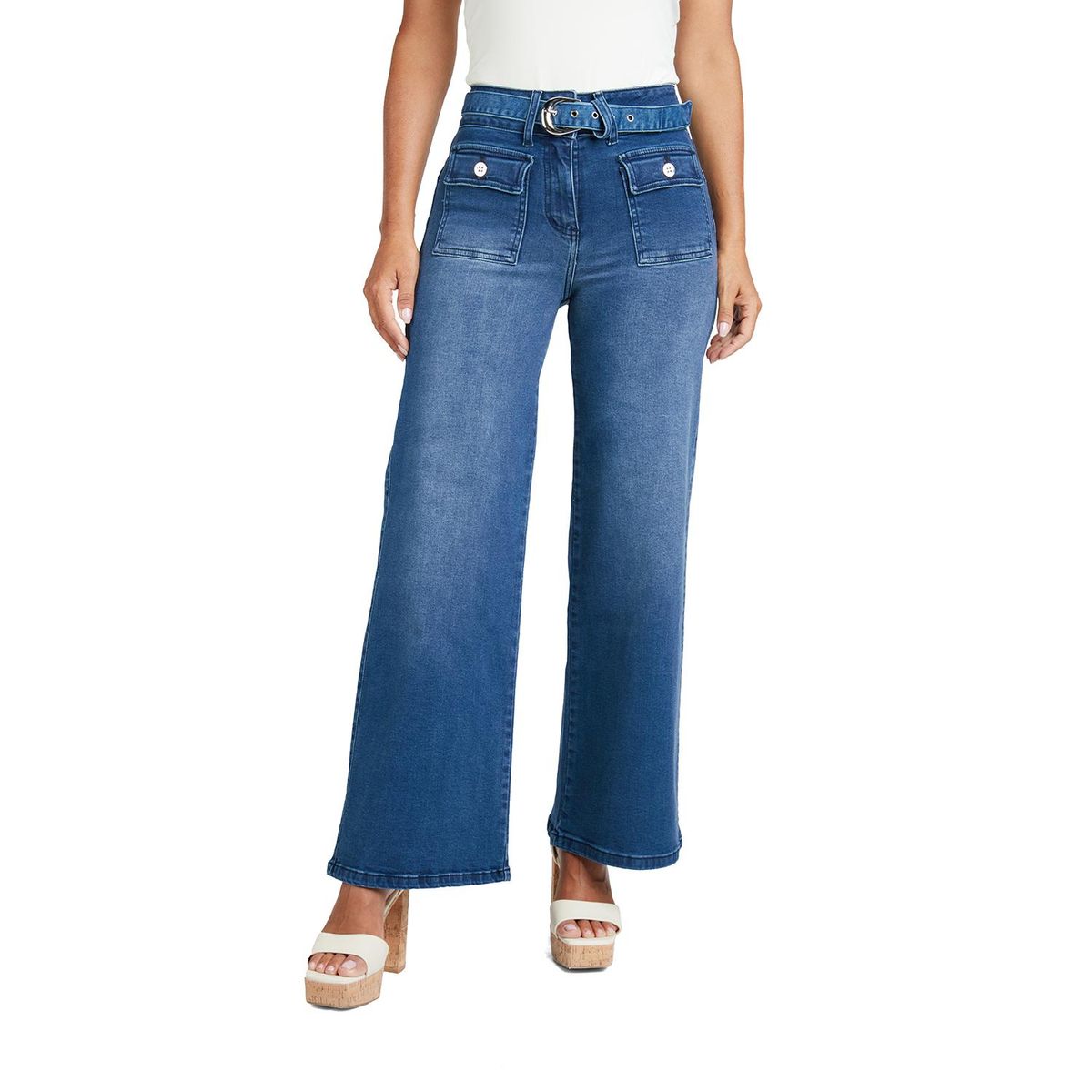 VRP BY VIVIANA RIVAS PLATA - Jean Palazzo Algodón Mujer Vrp By Viviana Rivas Plata