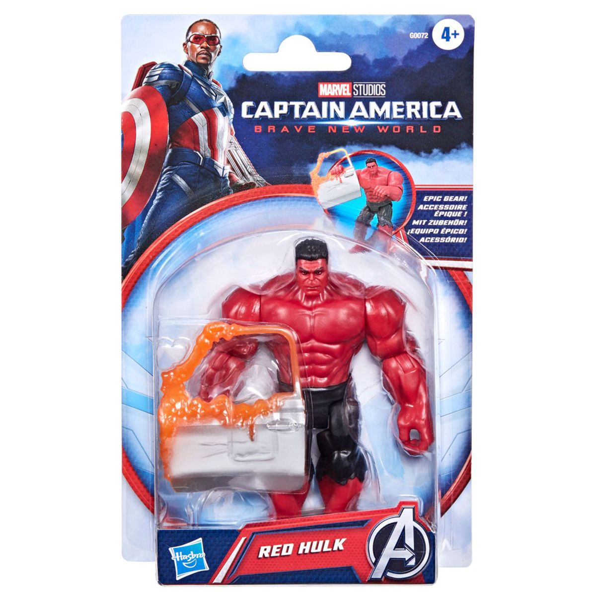 MARVEL - Figura de Acción Marvel Capitán América Brave New World Hulk Rojo