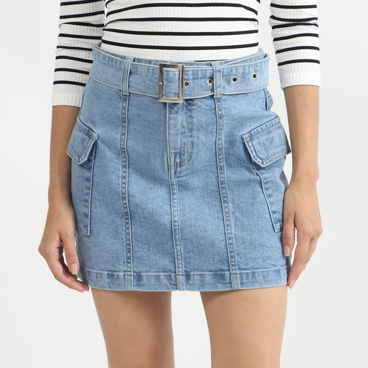 SYBILLA - Falda Corta Algodón Mujer Sybilla