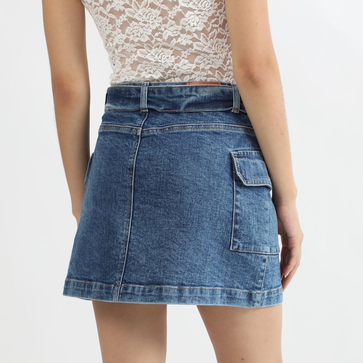 SYBILLA - Falda Corta Algodón Mujer Sybilla