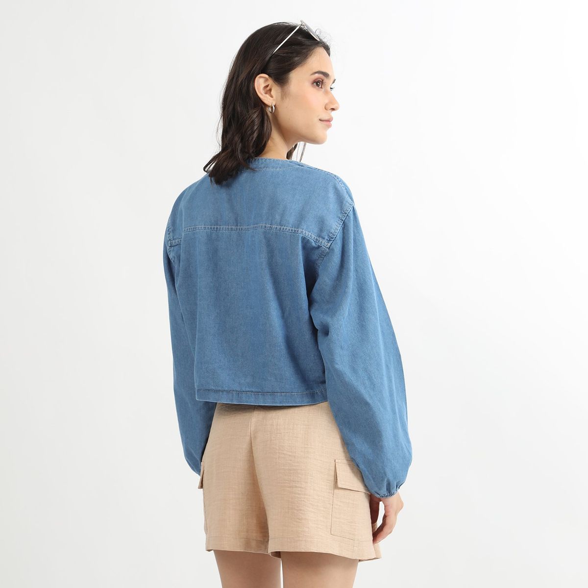 SYBILLA - Blusa Manga Larga 100% Algodón Mujer Sybilla