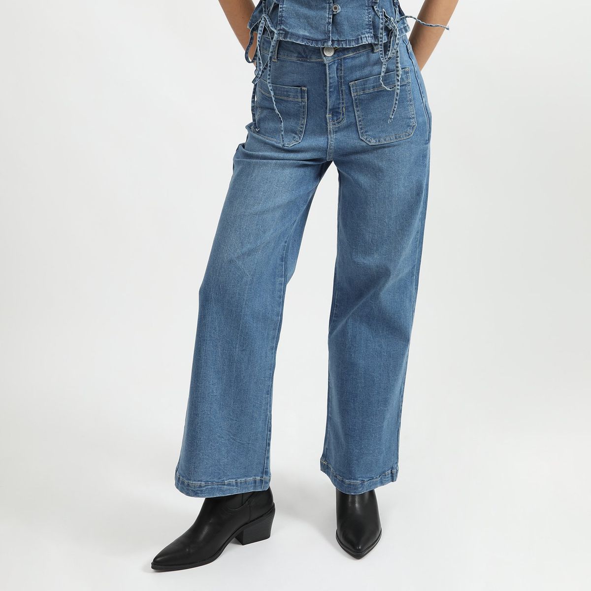 SYBILLA - Jean Wide Algodón Mujer Sybilla