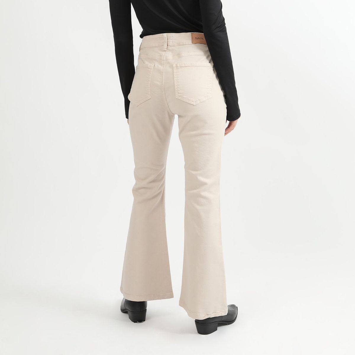 SYBILLA - Pantalón Flare Algodón Mujer Sybilla