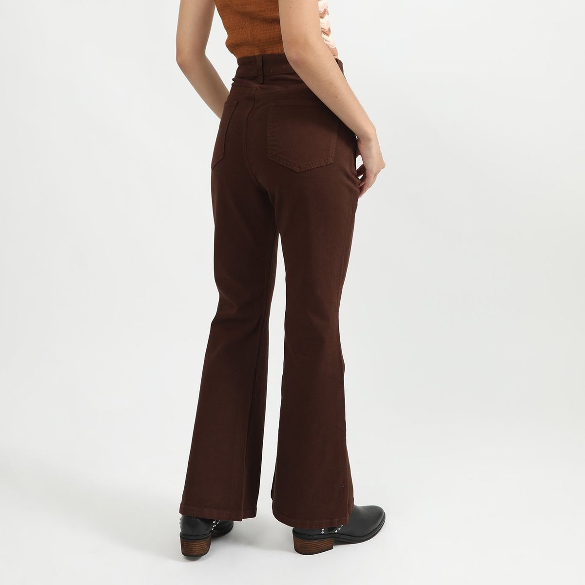 SYBILLA - Pantalón Flare Algodón Mujer Sybilla