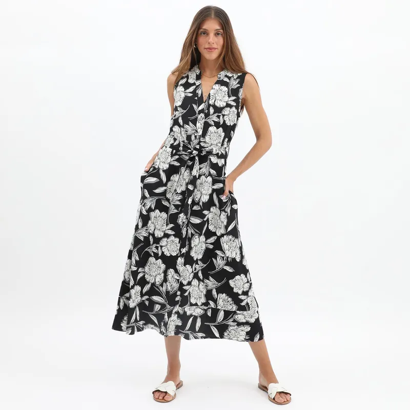 ELLE - Vestido Largo Casual Mujer Elle