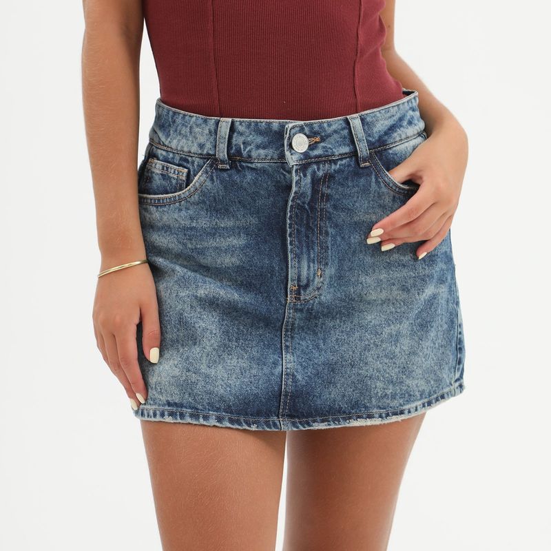 DENIMLAB - Falda Short 100% Algodón Mujer Denimlab