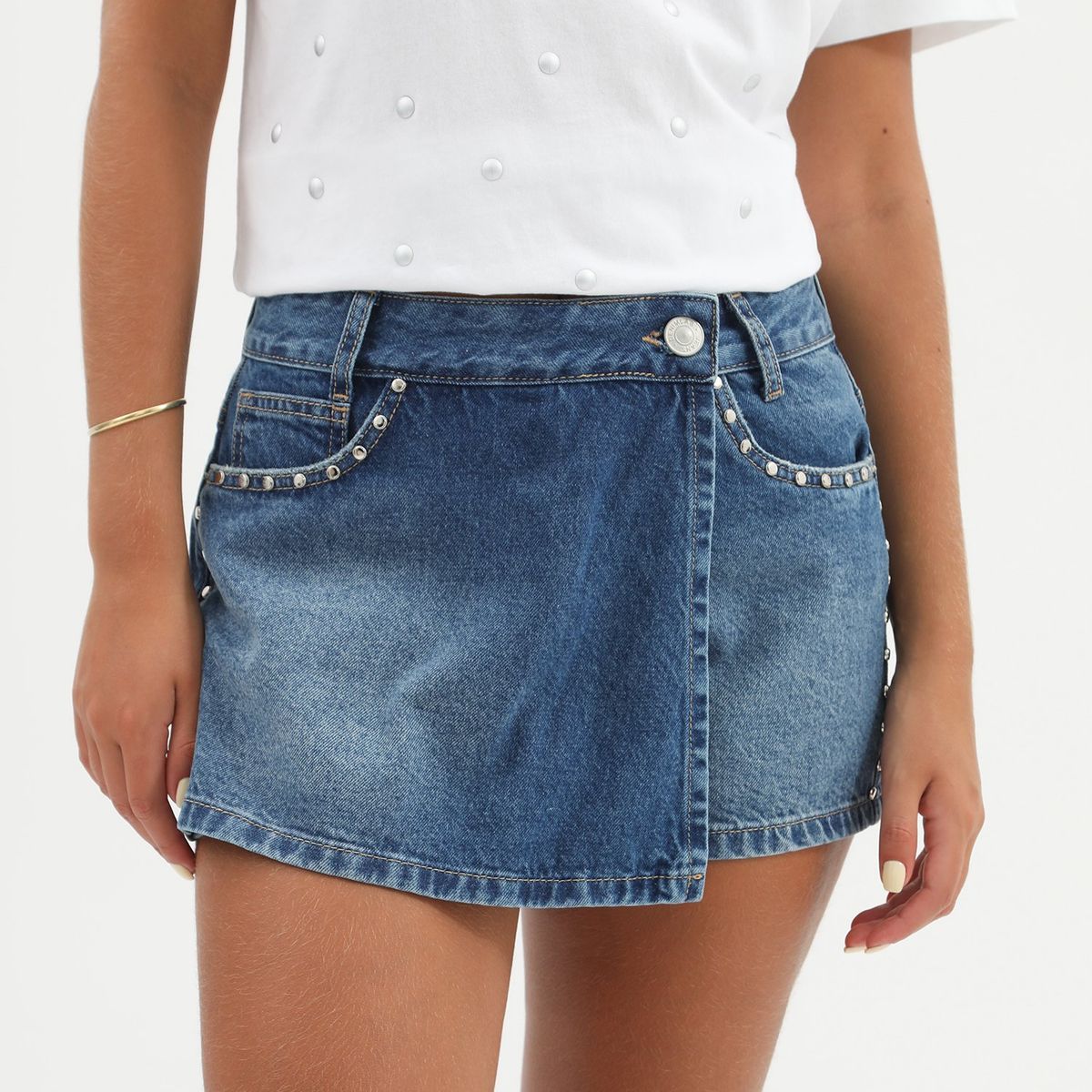 DENIMLAB - Falda Short 100% Algodón Mujer Denimlab