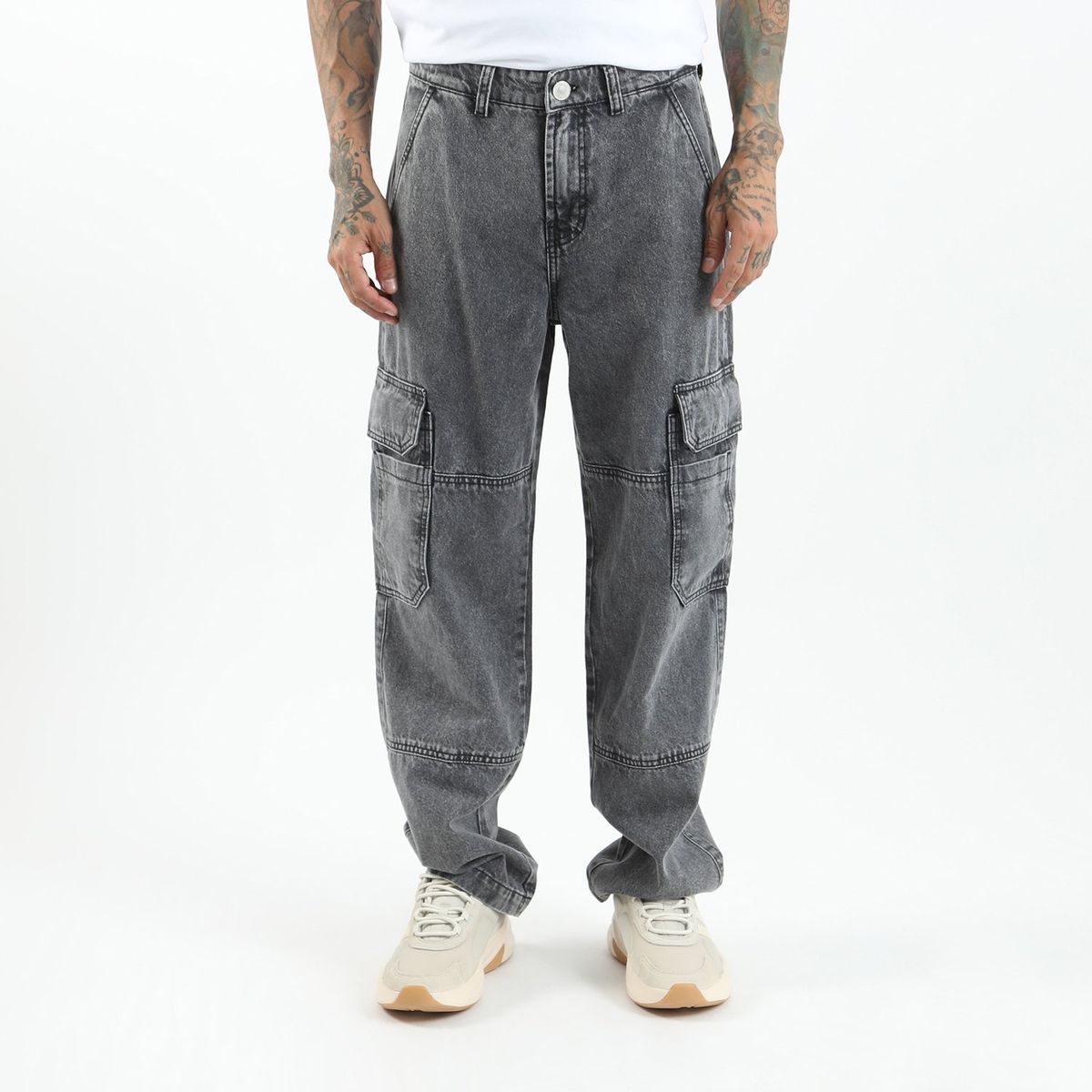 BEARCLIFF - Jean Cargo 100% Algodón Hombre Bearcliff