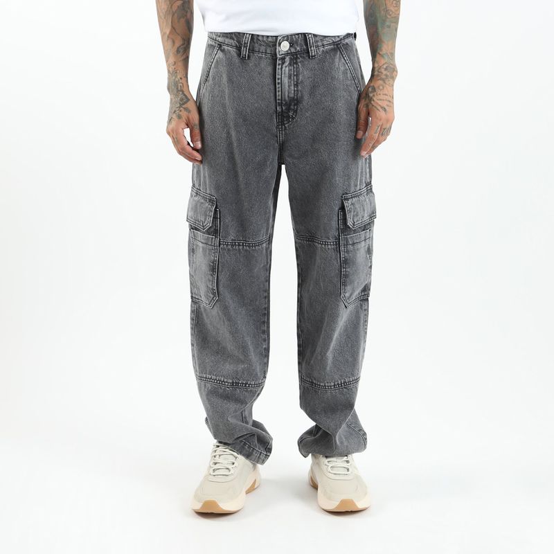 BEARCLIFF - Jean Cargo 100% Algodón Hombre Bearcliff