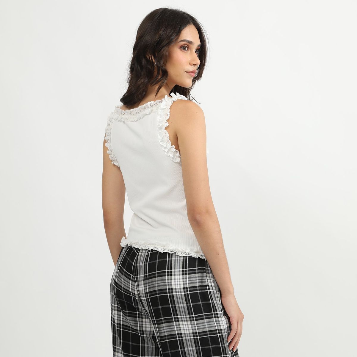 SYBILLA - Polo Mc Rib Con Encaje