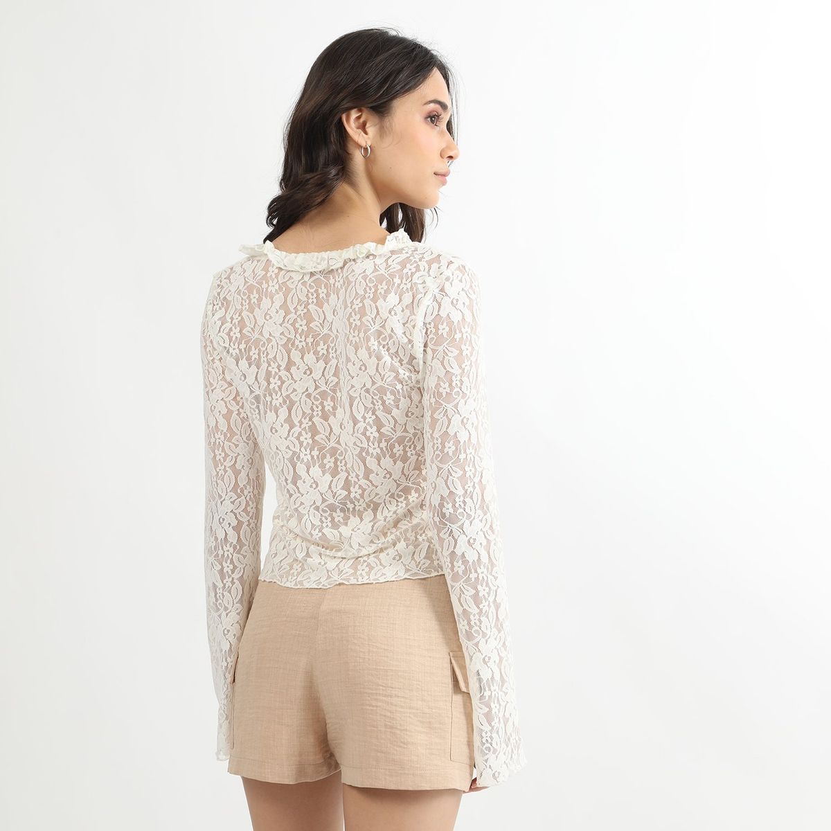 SYBILLA - Blusa Encaje Amarre