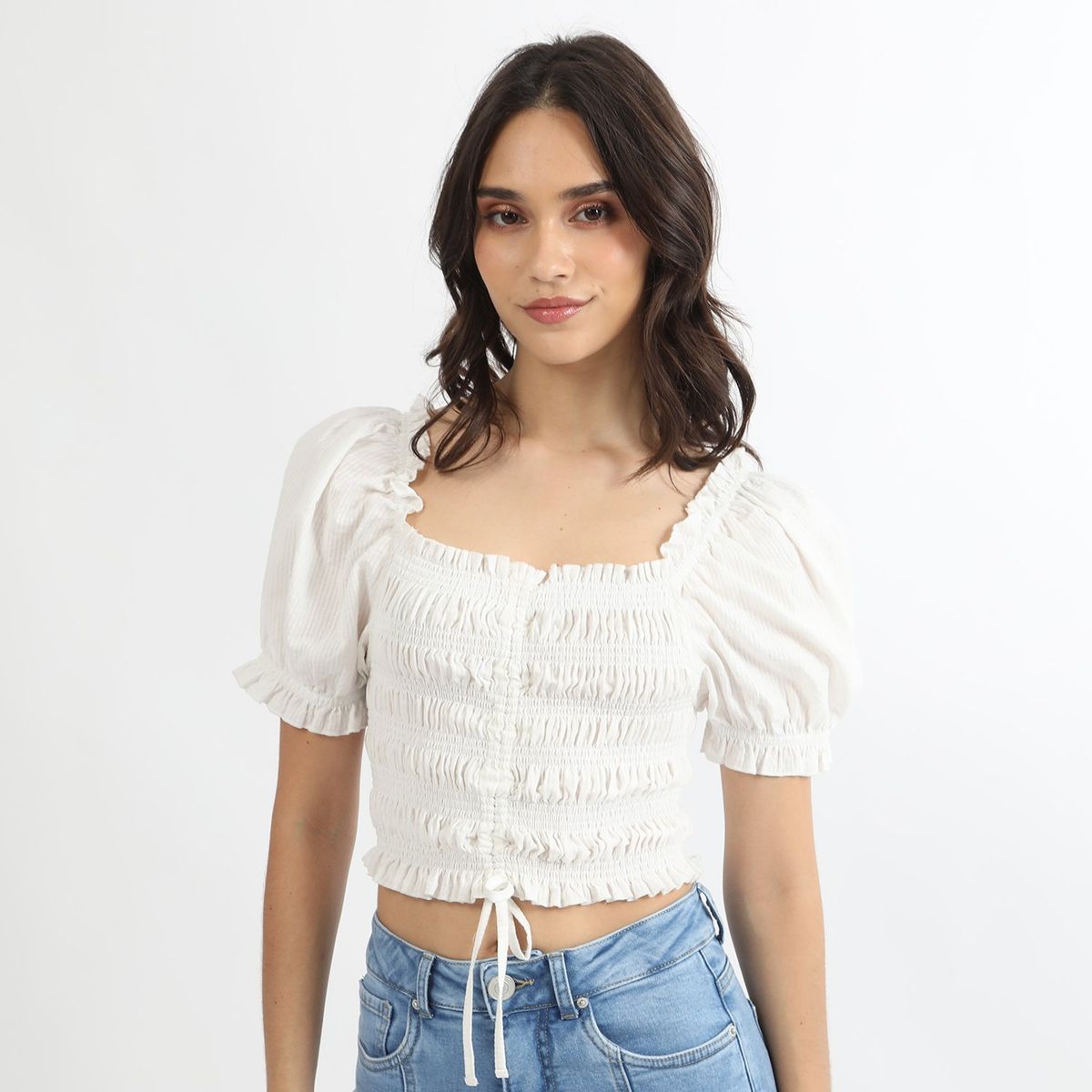 SYBILLA - Blusa Mc Crop Panal