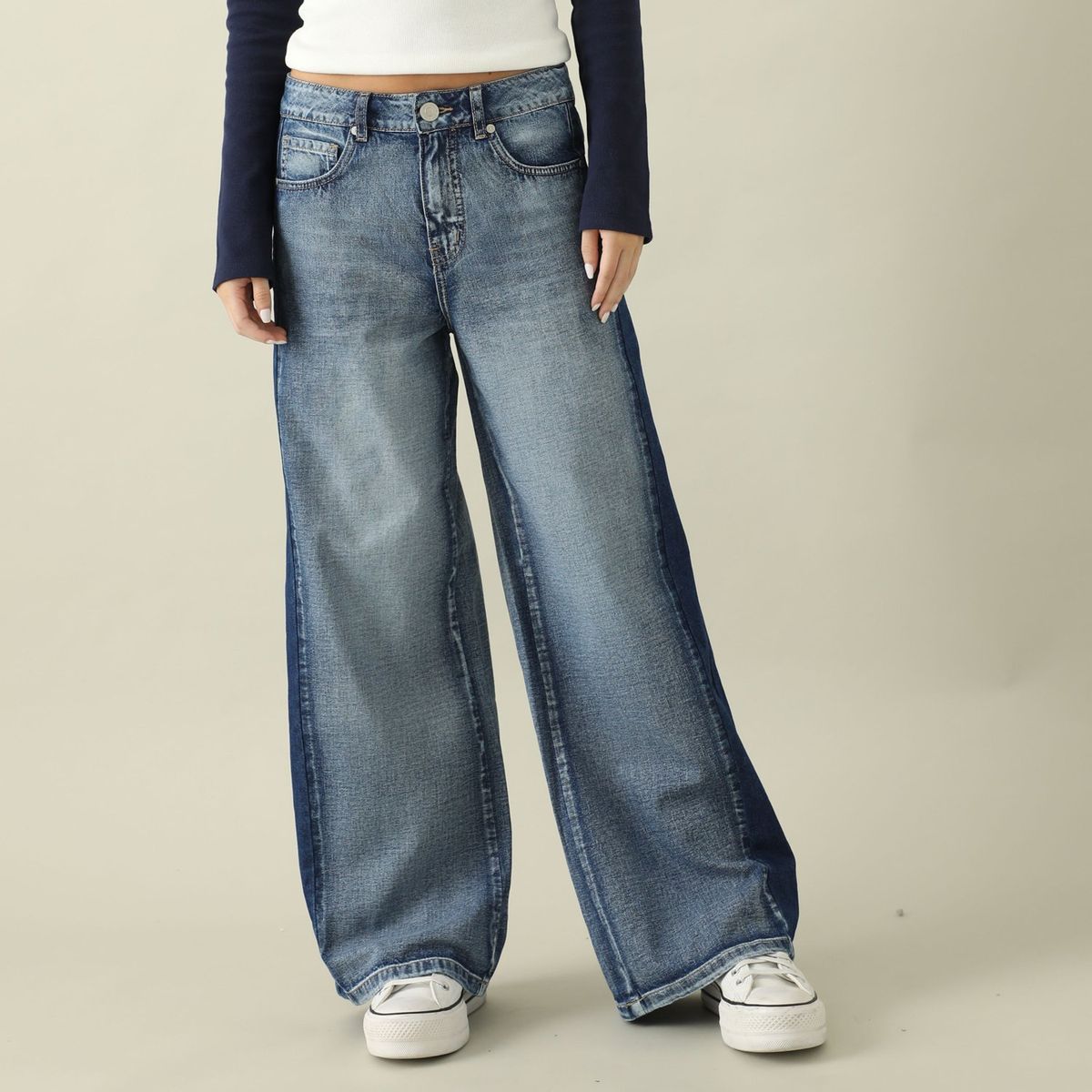 AMERICAN ABBEY - Jean Wide 100% Algodón Mujer American Abbey