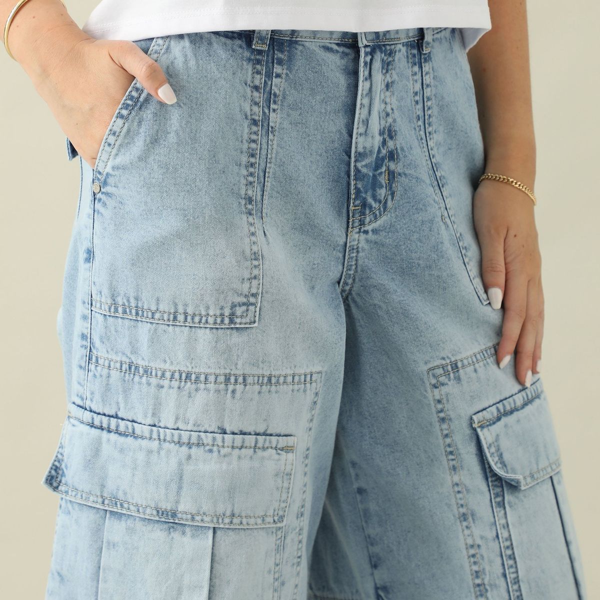 DOO AUSTRALIA - Jean Cargo 100% Algodón Mujer Doo Australia