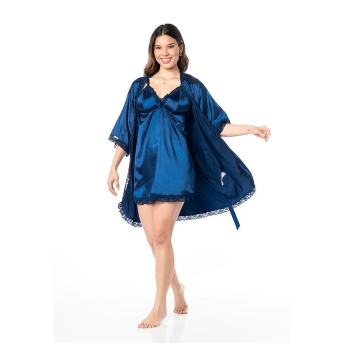 VELA WHITE - Pijama Satín Mujer Vela White