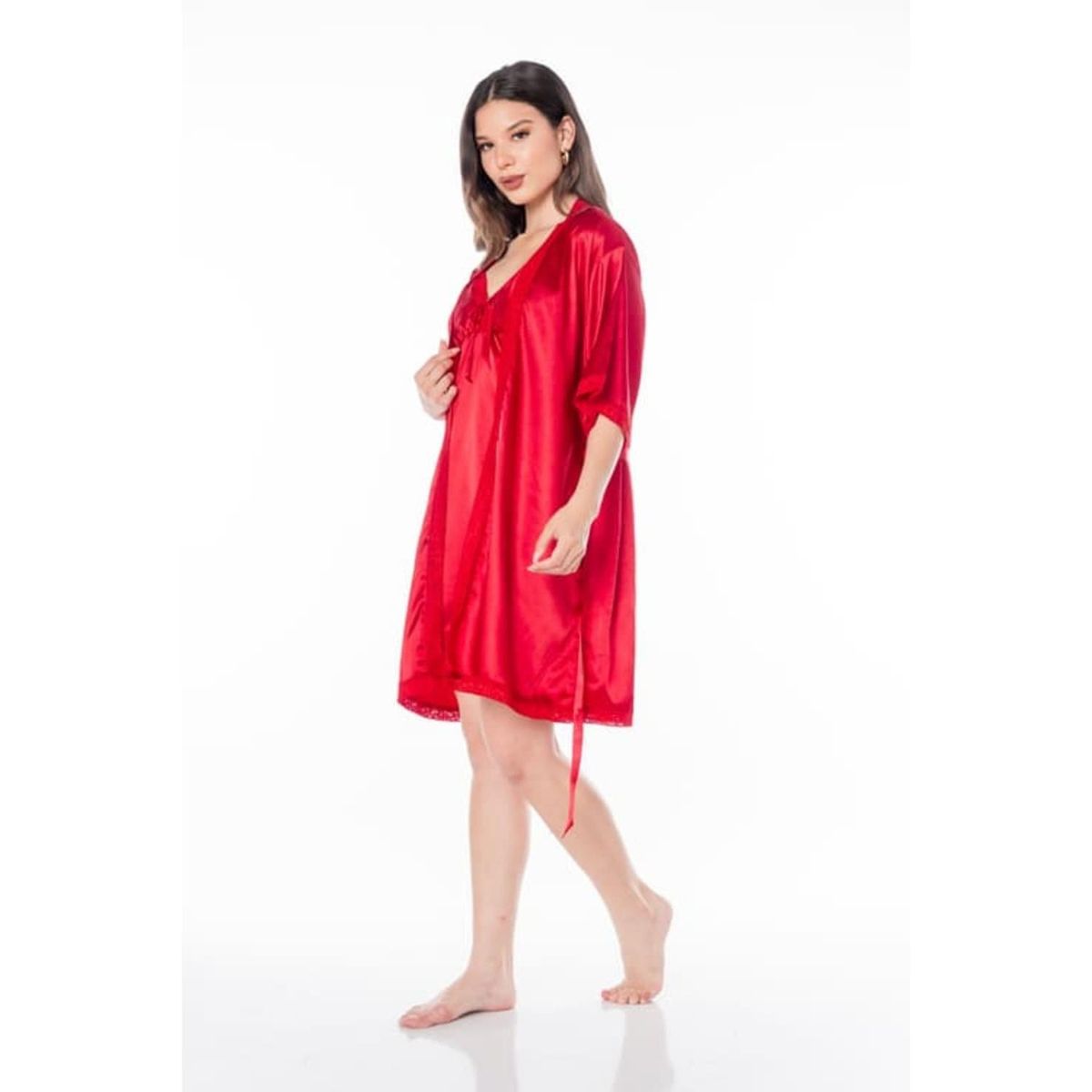 VELA WHITE - Pijama Satín Mujer Vela White