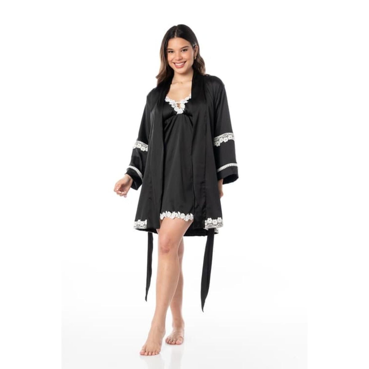 VELA WHITE - Pijama De Seda Mujer Vela White