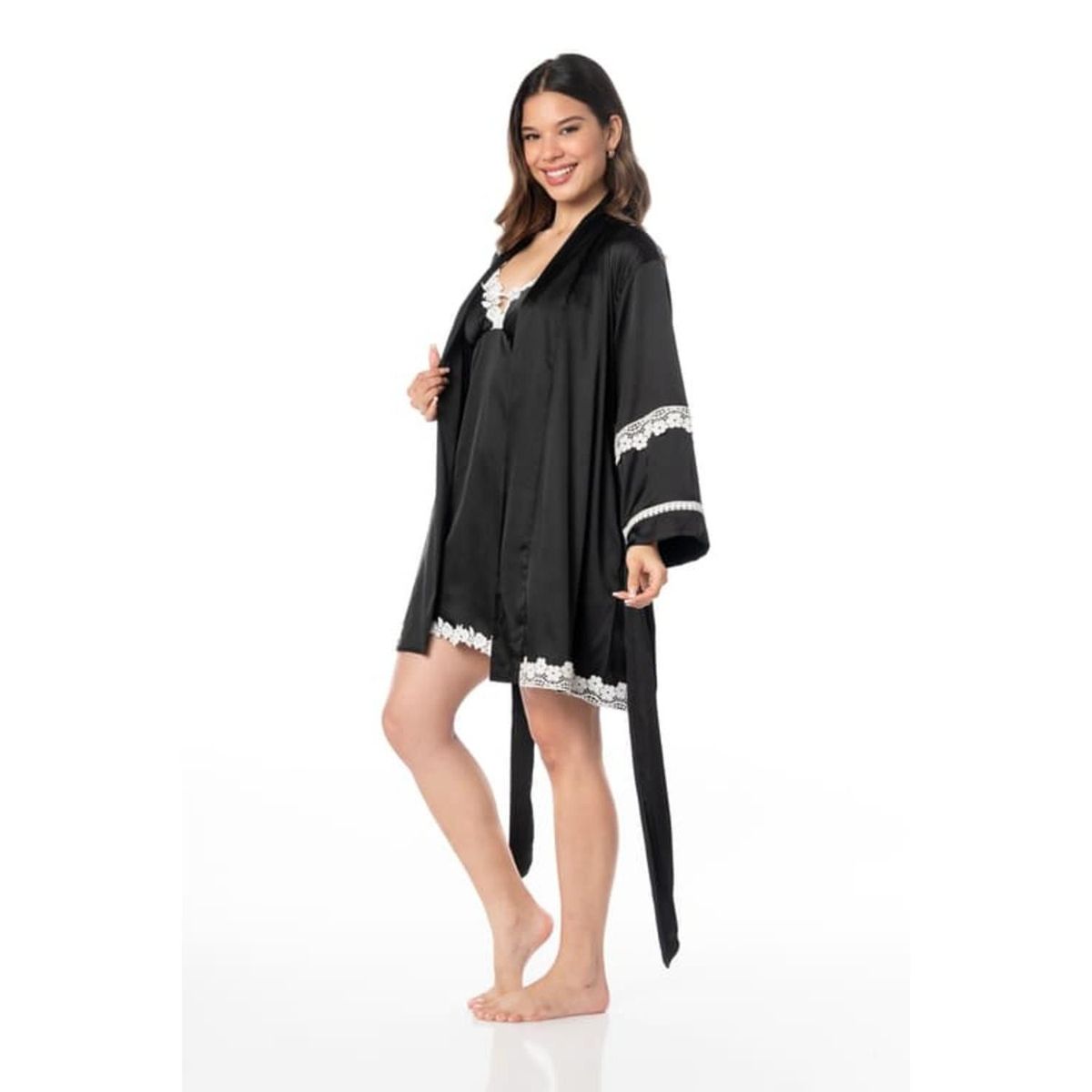 VELA WHITE - Pijama De Seda Mujer Vela White