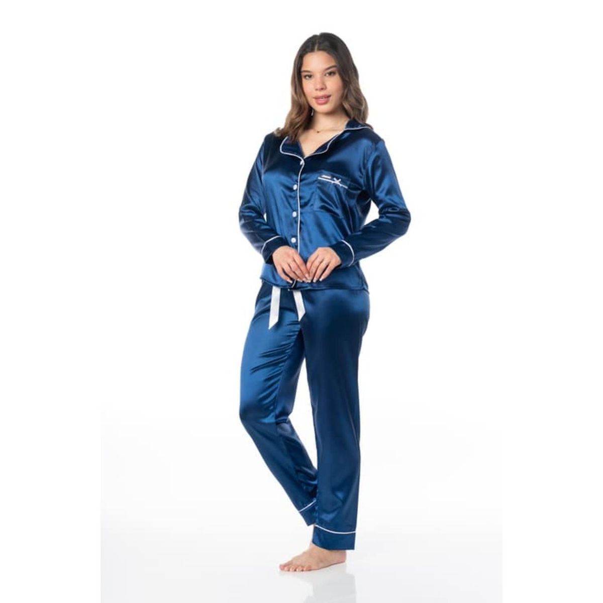 VELA WHITE - Pijama Satín Mujer Vela White