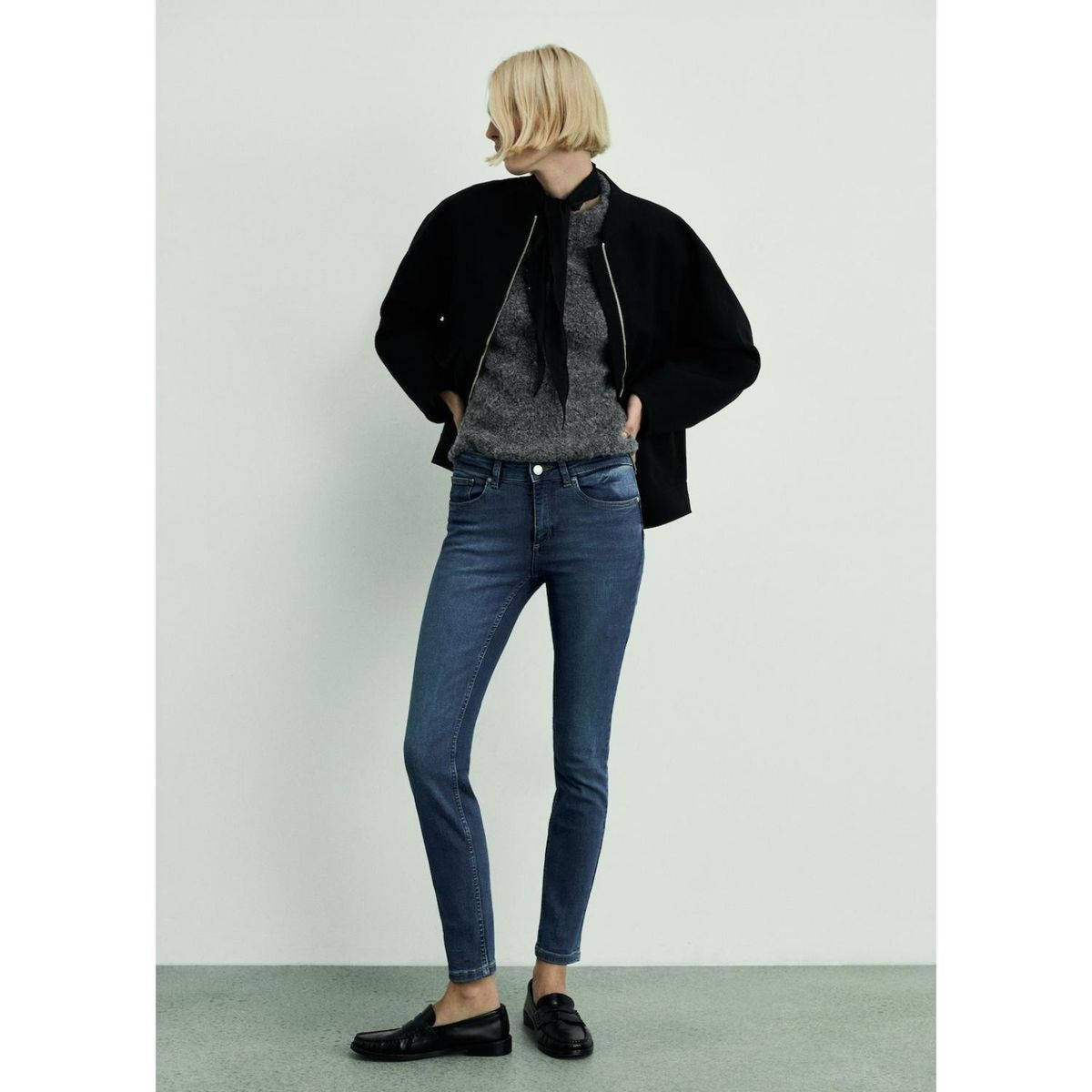 MANGO - Jean Skinny Tiro Alto Mujer Mango.