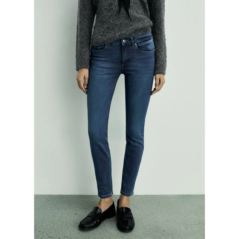 MANGO - Jean Skinny Tiro Alto Mujer Mango