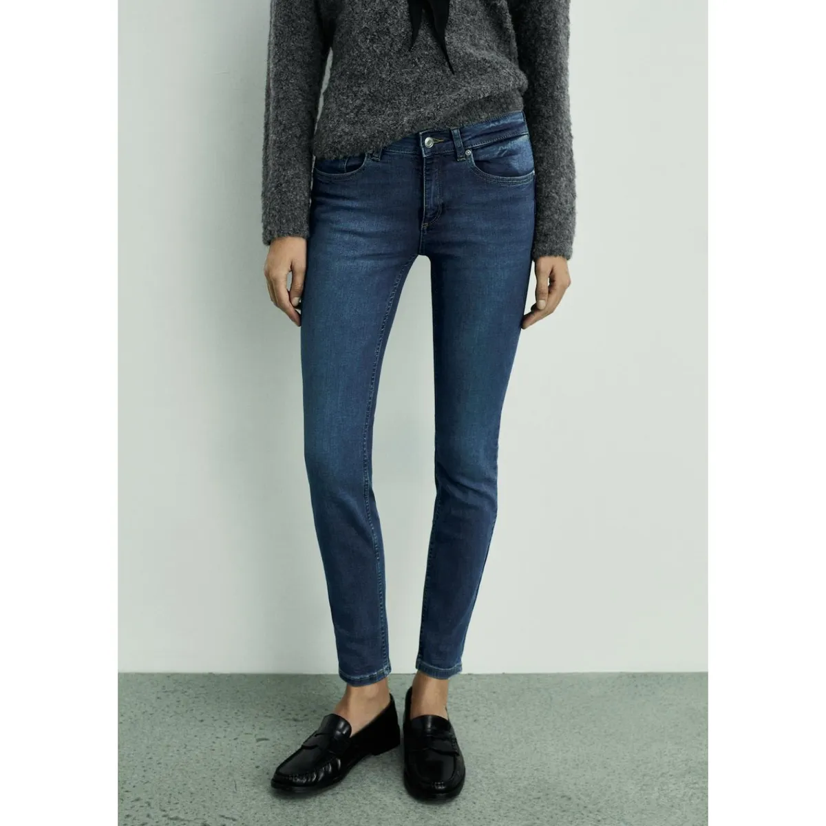 MANGO - Jean Skinny Tiro Alto Mujer Mango