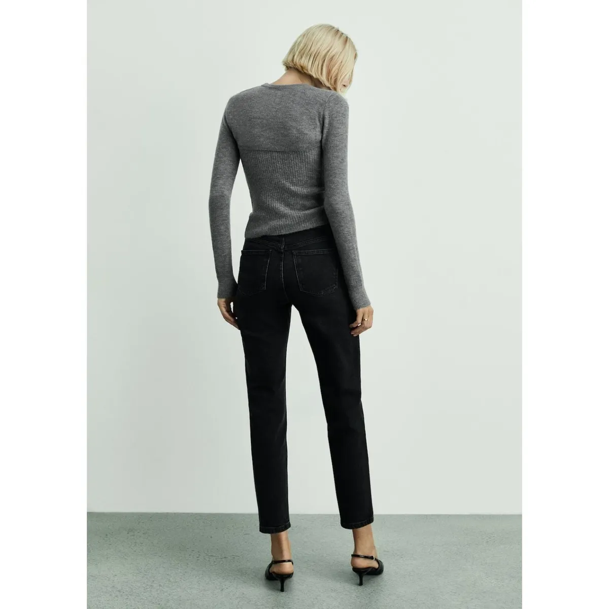 MANGO - Jean Mom Tiro Alto Mujer Mango