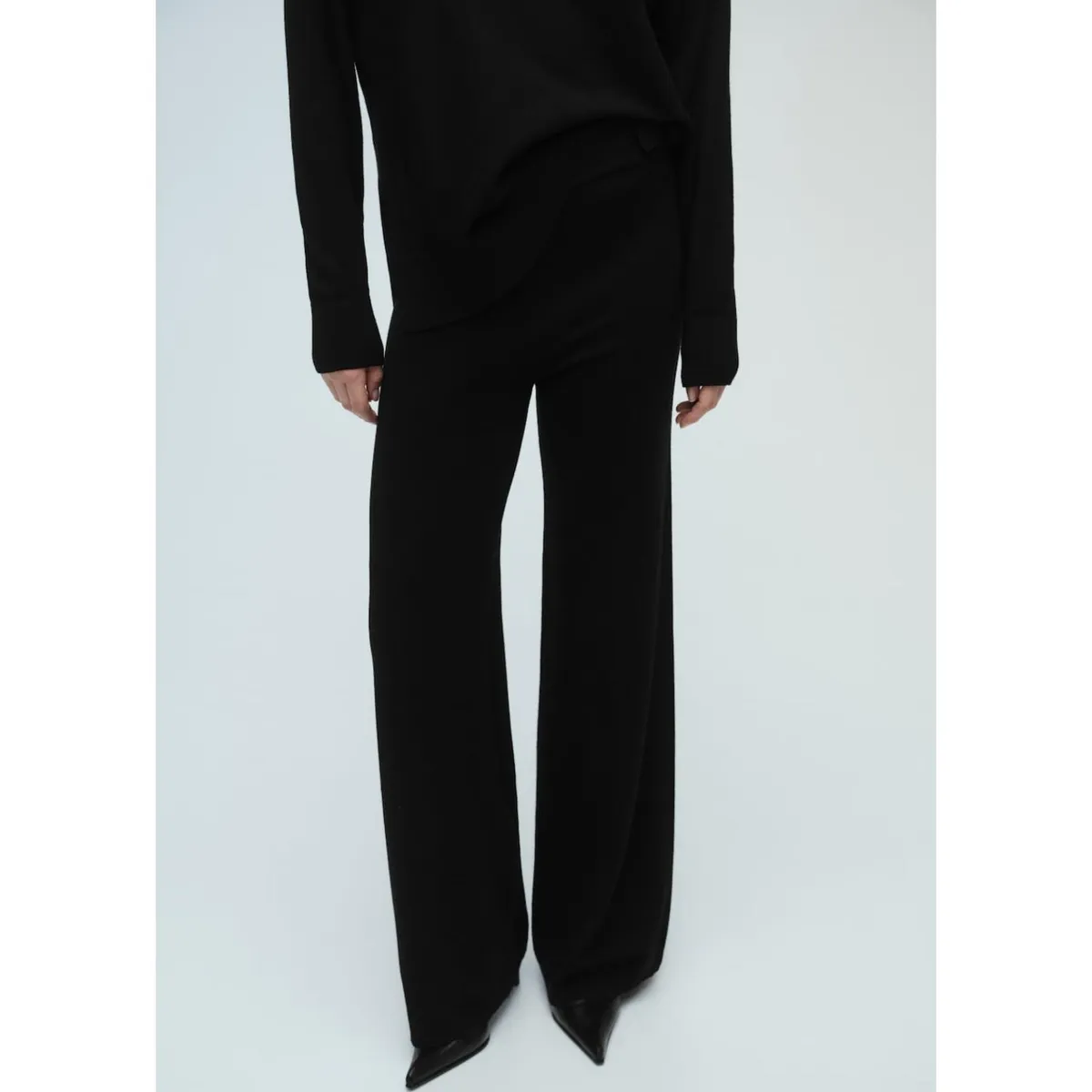 MANGO - Pantalón Wide Casual Mujer Mango