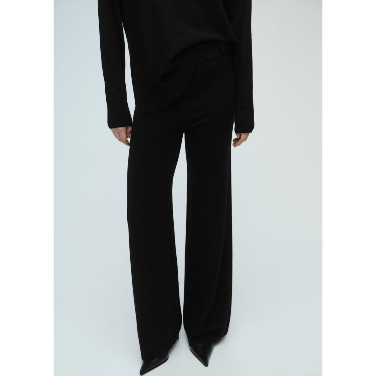 MANGO - Pantalón Wide Casual Mujer Mango