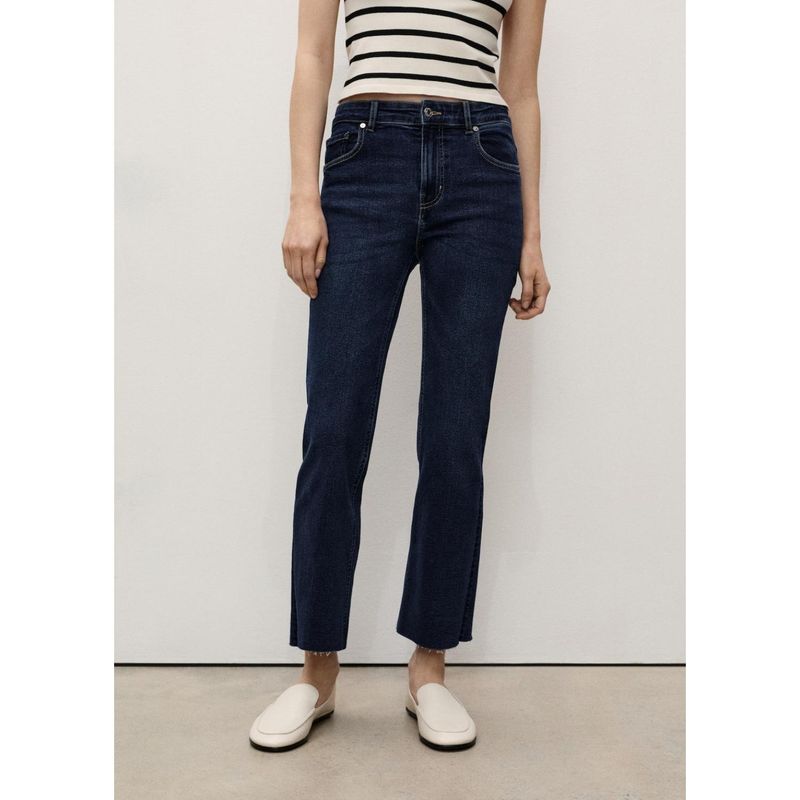 MANGO - Jean Flare Tiro Alto Mujer Mango